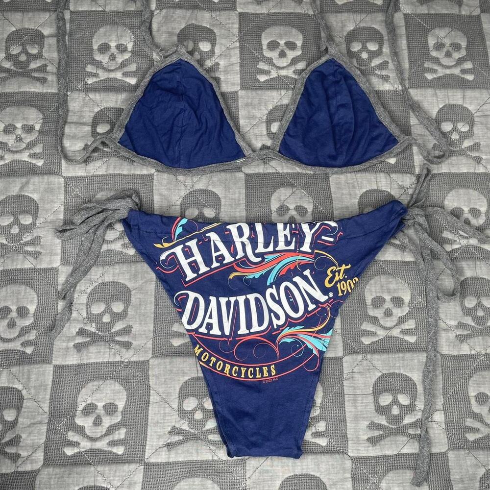 Y2k harley davidson bikini